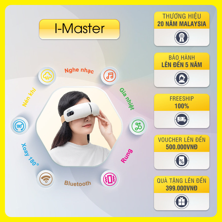 [FREESHIP TOÀN QUỐC] - Máy Massage Mắt Cao Cấp OKIA I-Master Chính Hãng Malaysia