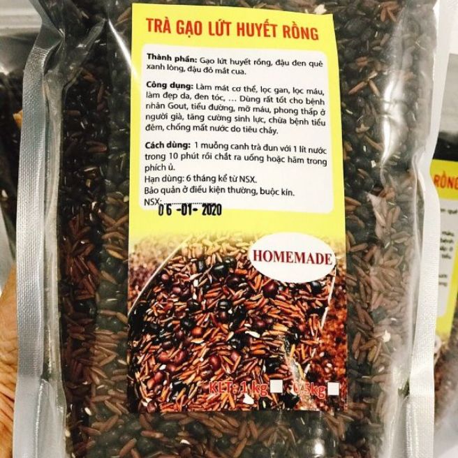 Sỉ toàn quốc 1kg trà gạo lứt đỗ đen