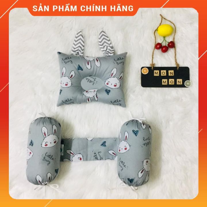 bộ chặn gối tai thỏ mon mon