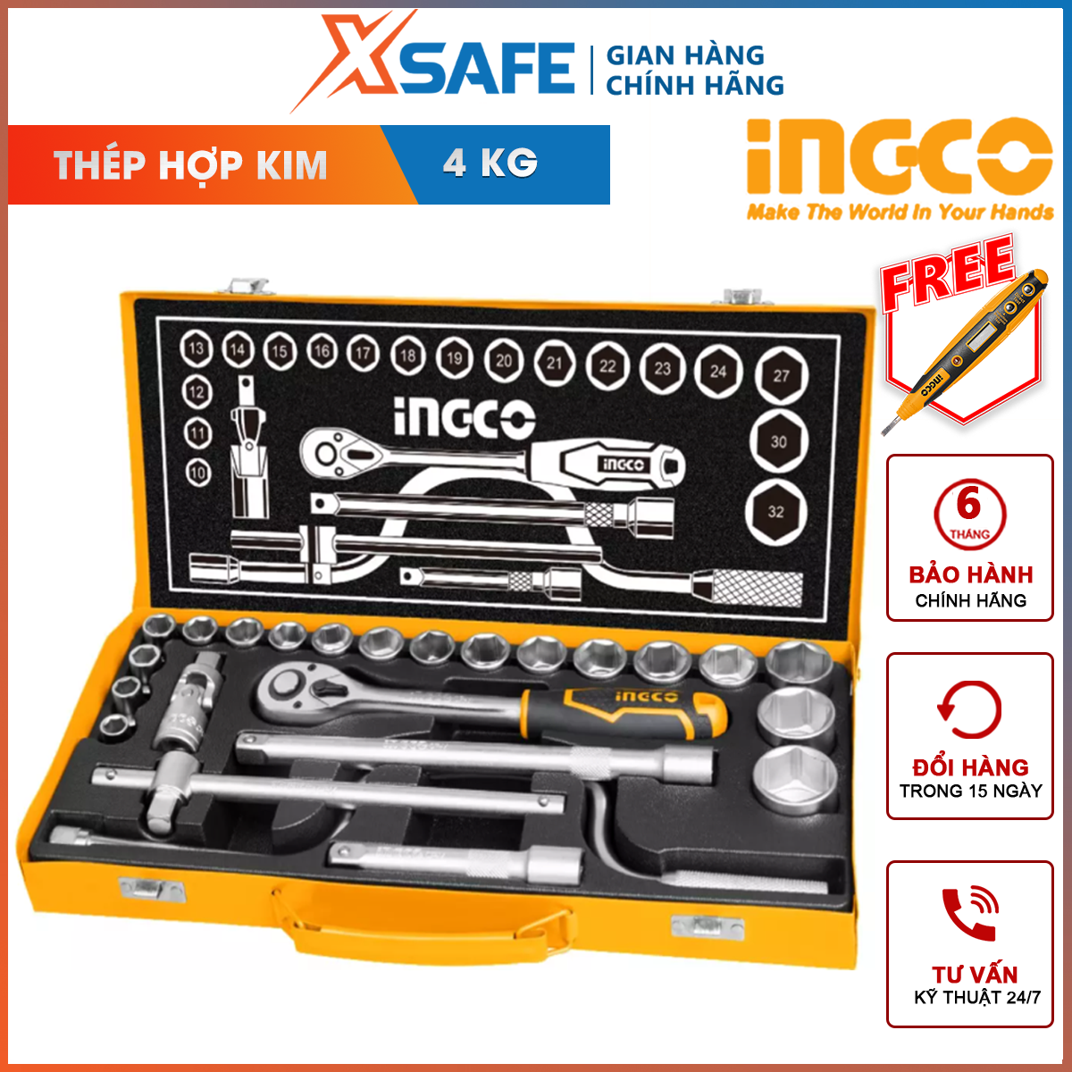 Set type 24 details ingco hkts0243 | 24 head tube size 1/2 "including 18 head tube 2 need connector 5 ″ and 10 ″ 1 need squeeze 2 way 10 ″ 1 need dial 15 ″ 1 need l 10 ″ open the stud, nut need force screw strong
