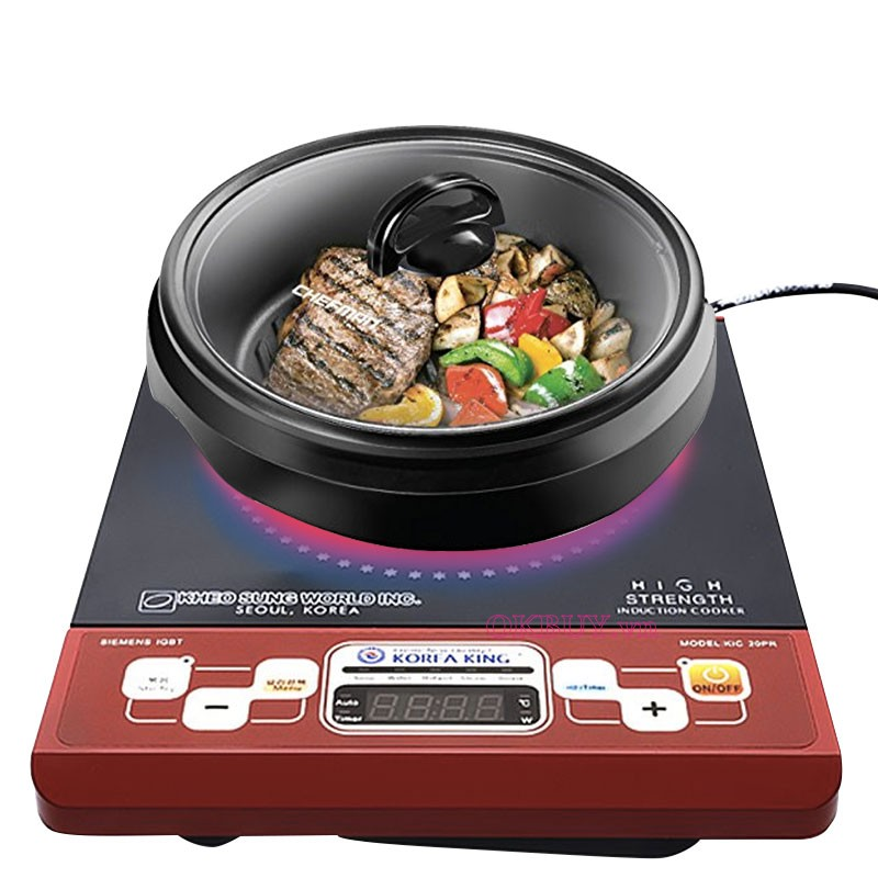 Bếp điện từ Korea King KIC-20PR (Đỏ) + Nồi lẩu