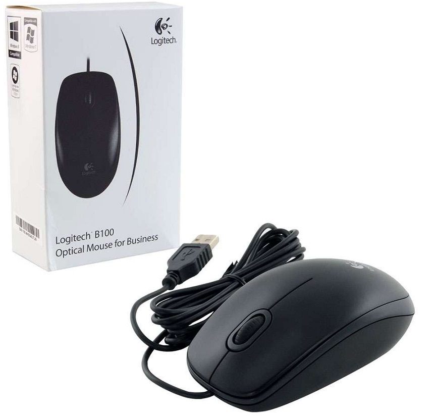 Chuột quang có dây Logitech B100
