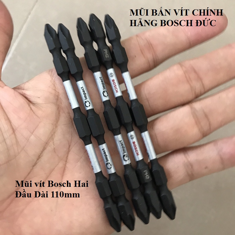 Bộ 5 mũi bắn vít bos 2 đầu PH2 - 110mm