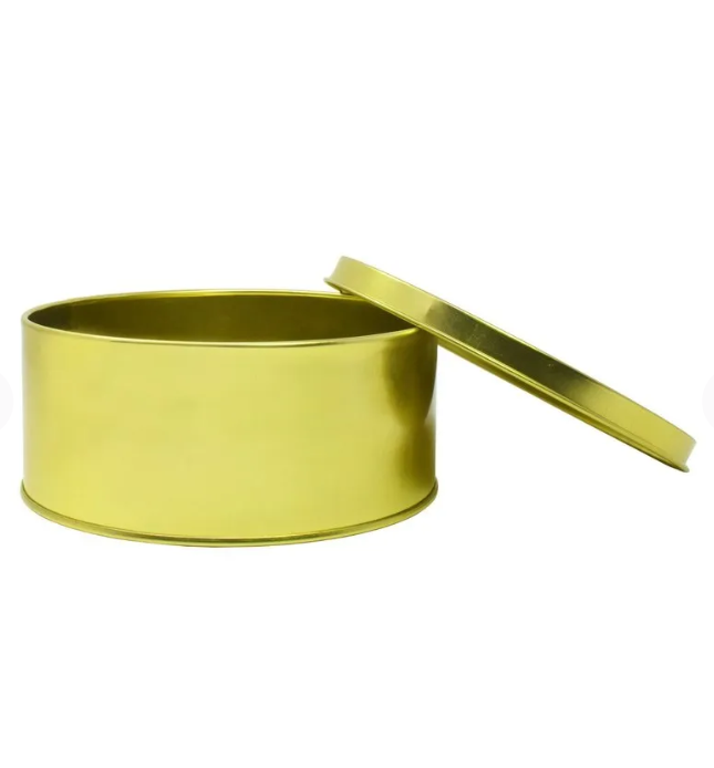7.5*7.5*4.5cm- Hộp thiếc tròn đựng bánh, trà,...