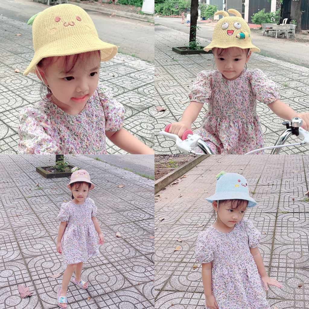 Mũ rộng vành mầm cây siêu yêu cho bé(1-4 tuổi)