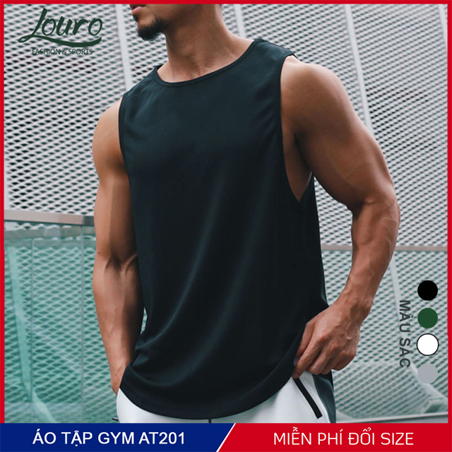 Áo ba lỗ nam tập gym basic, kiểu áo tanktop nam sát nách cực đẹp, chất liệu thun lạnh cotton co giãn 4 chiều - AT201