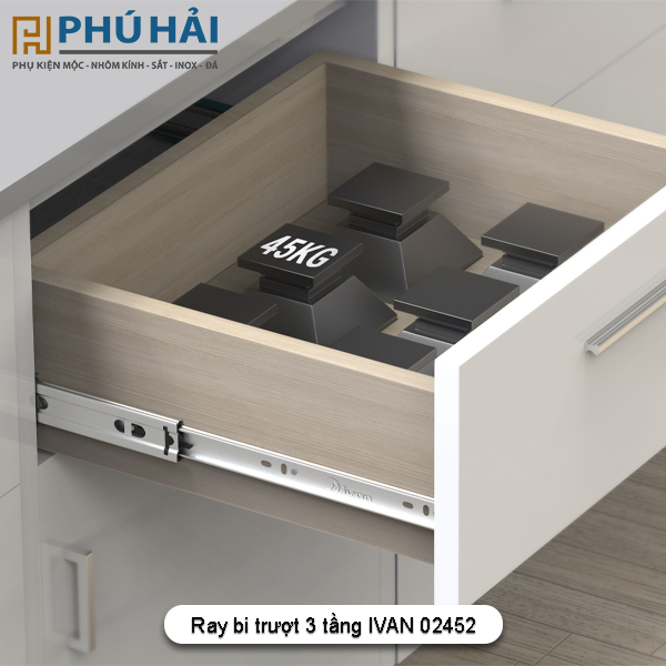 THANH RAY TRƯỢT 3 TẦNG IVAN 02452 (cặp)