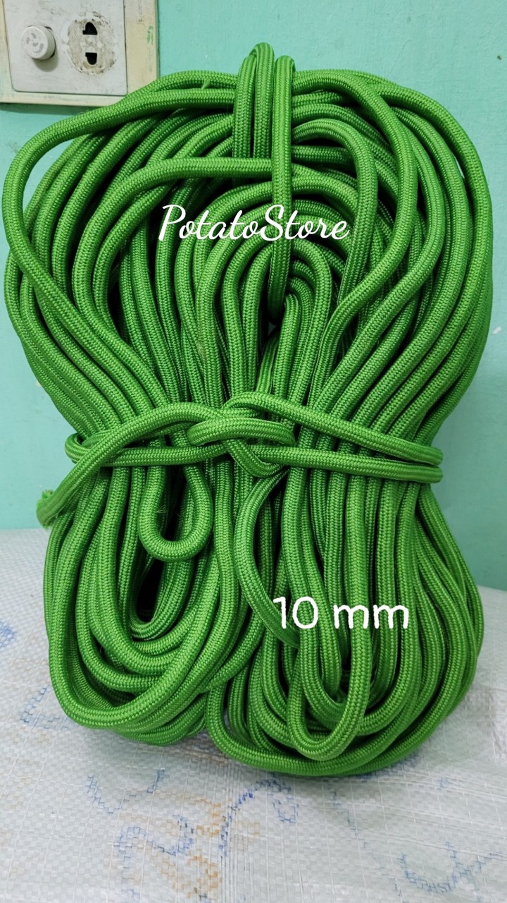 Dây dù tròn 10mm bền, chắc. Dài 10m, 20m, 30m... (dây buộc đồ,cắm trại,leo núi...)
