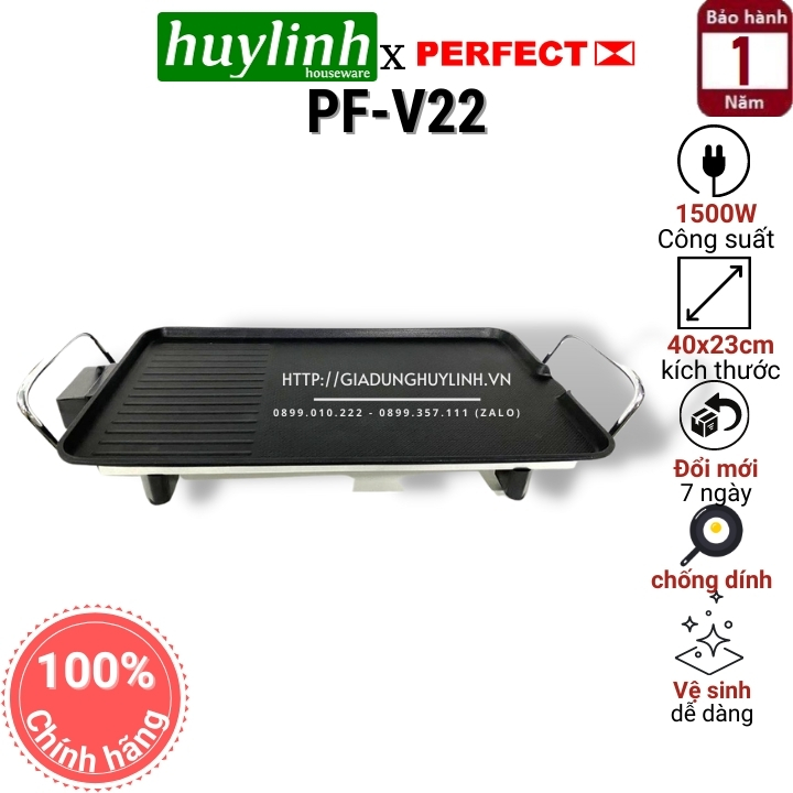 Bếp nướng điện perfect pf-v22 - 1500w