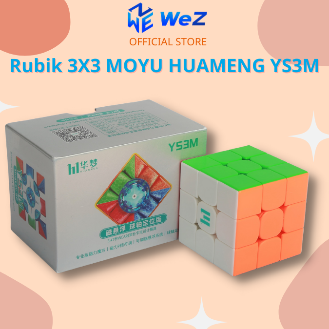 IMG Rubik 3x3 Moyu Huameng YS3M stickerless with magnet-Rubik's Cube magnet 3x3 Moyu Huameng YS3M-Wez toys