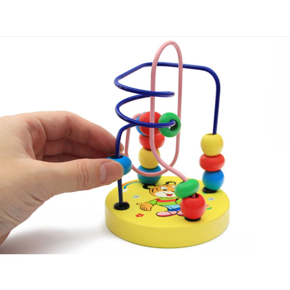 Luồn hạt gỗ mini cho bé