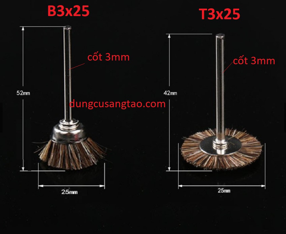 Chổi đánh bóng, chổi đánh rỉ, chổi lông ngựa mini