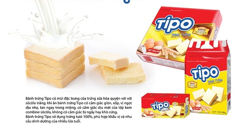 Bánh trứng Tipo Hữu Nghị gói 220g