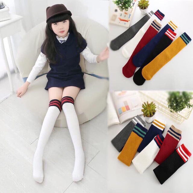 [FreeshipMAX] Set 5 Đôi Tất Cao Đùi Cho Bé (5 đôi 5 màu )