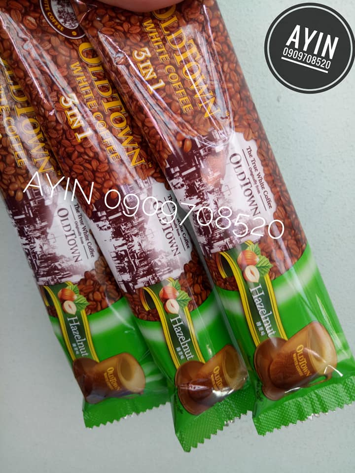 ( Bao Bì Mới ) Cà phê trắng vị hạt dẻ OldTown White Coffee HAZELNUT Malaysia