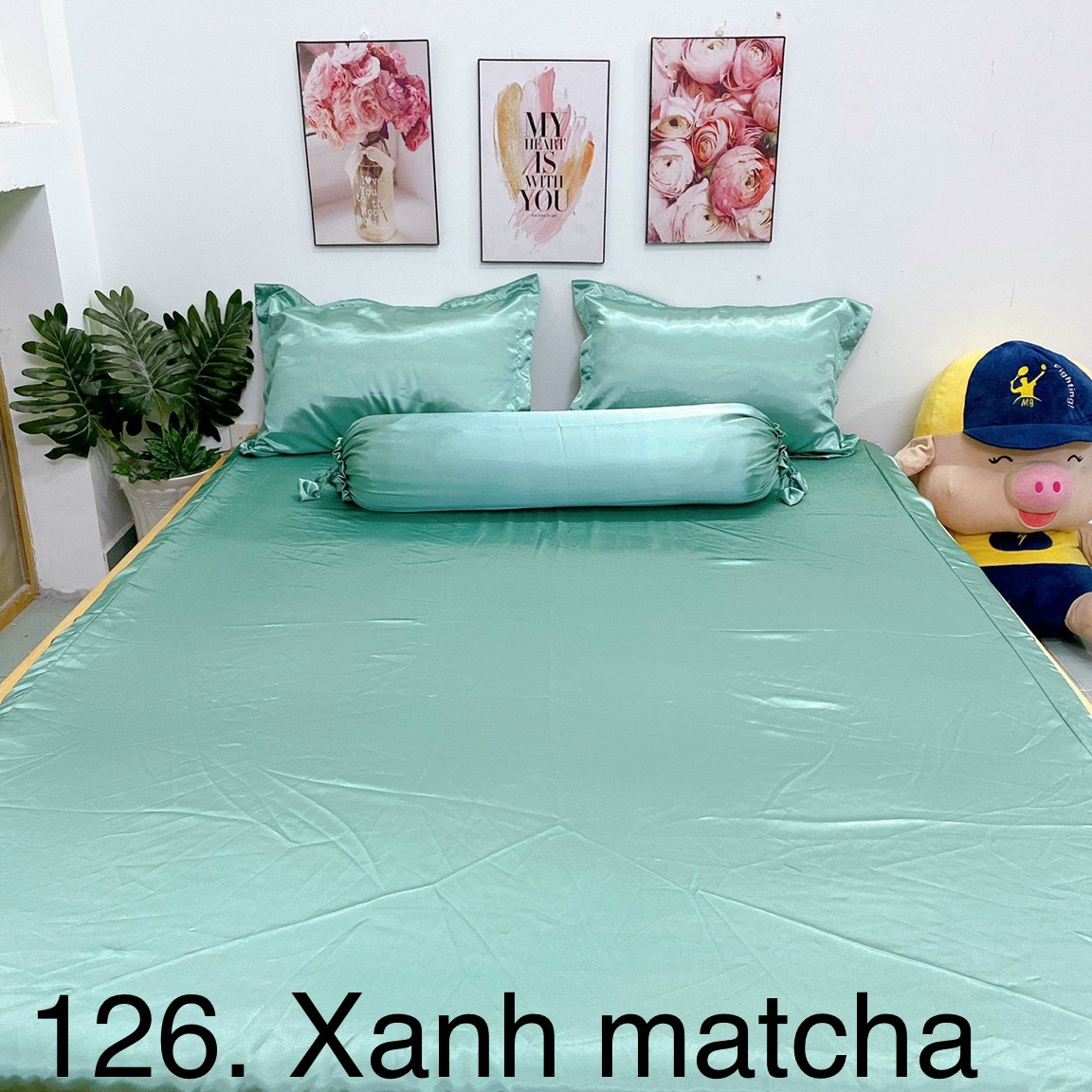 Bộ grap phi bóng KO MỀN (1m6x2mx15cm). Bộ drap phi bóng. Bộ drap phi lụa. Bộ grap phi lụa. Bộ ga phi bóng. Bộ ga phi lụa