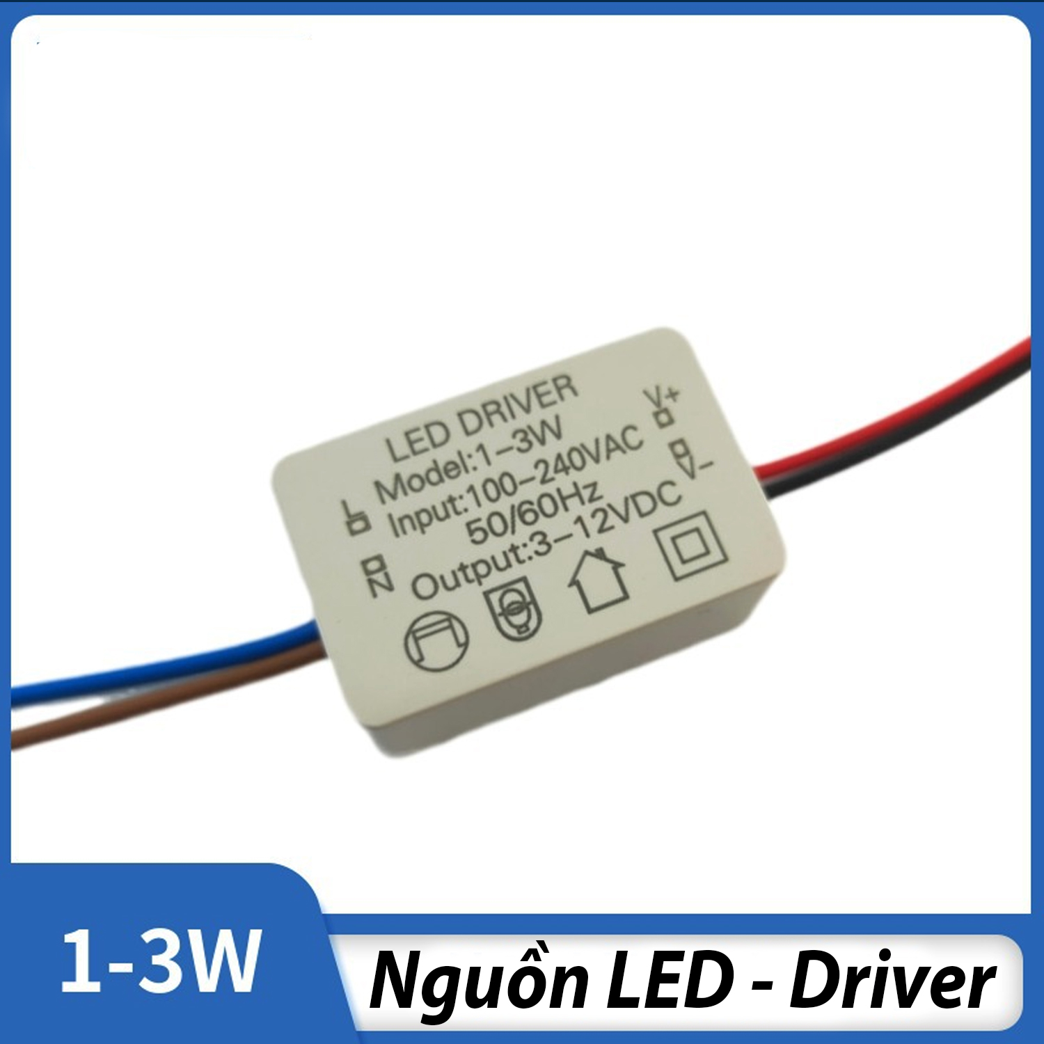 Nguồn, Driver đèn Led 1W - 3W (DC3-12V), chấn lưu - DR001