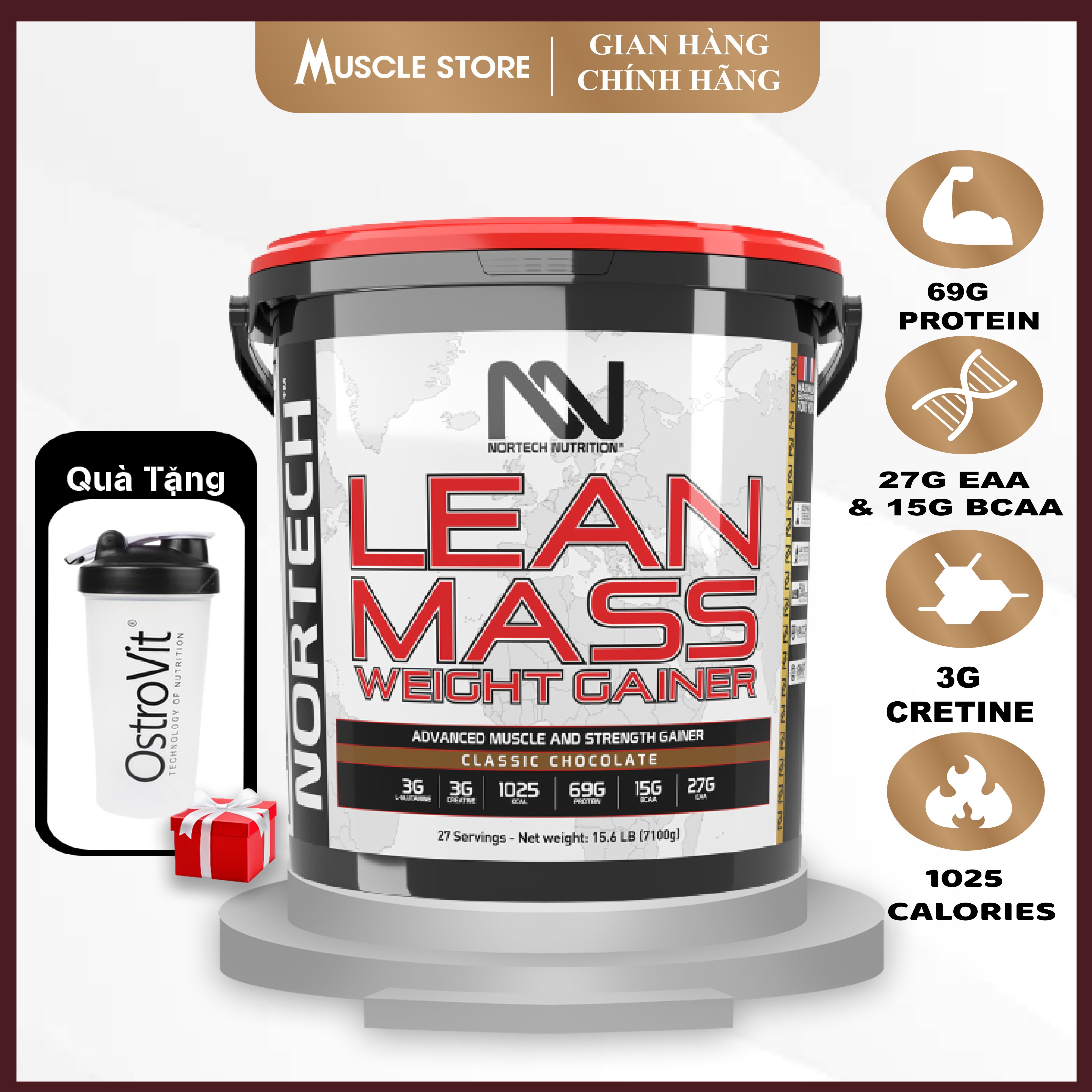 Lean Mass Gainer - NorTech- Sữa tăng cân