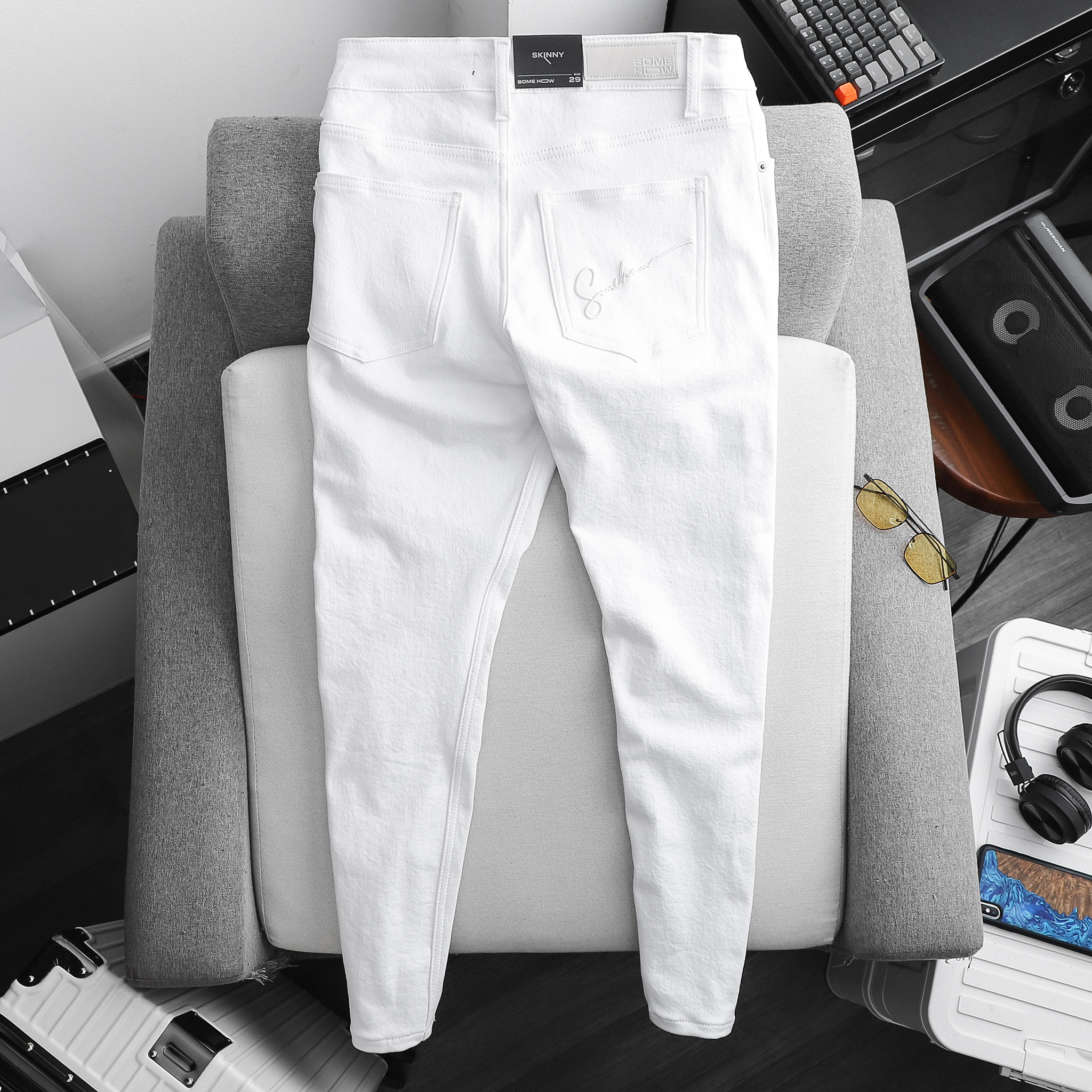 Quần Jean Nam , INF Basic White , QJ003480_SOMEHOW