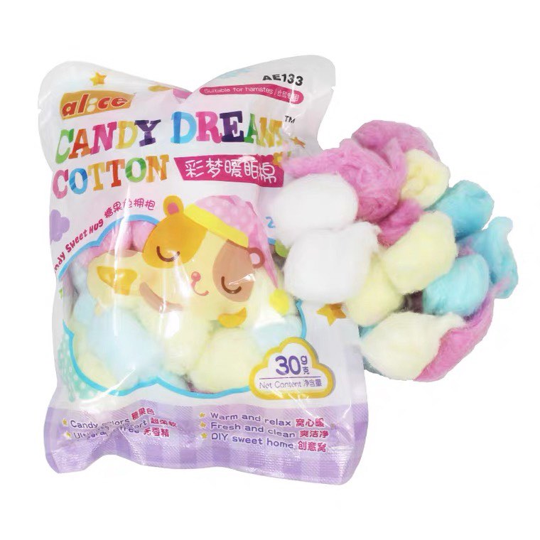 bông gòn candy dành cho hamster, sóc, fat tail, nhím,... - T3 PETS SHOP