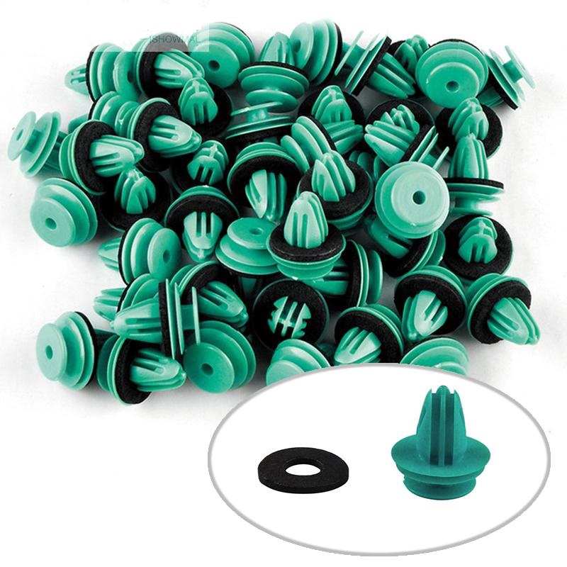 Chốt vít nhựa cho xe hơi ô tô (màu xanh) - Bộ 100 đinh tán nhựa cho Toyota 90467-10188
