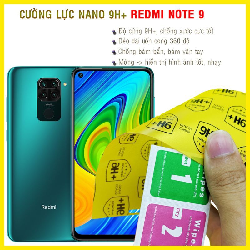 Dán cường lực dẻo nano Xiaomi Redmi Note 9 4G