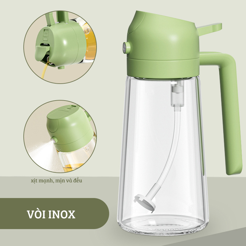 Bình Xịt Dầu Ăn Thủy Tinh Phun Sương Dung Tích 100ml Xịt Dầu Cho Đồ Nướng BBQ