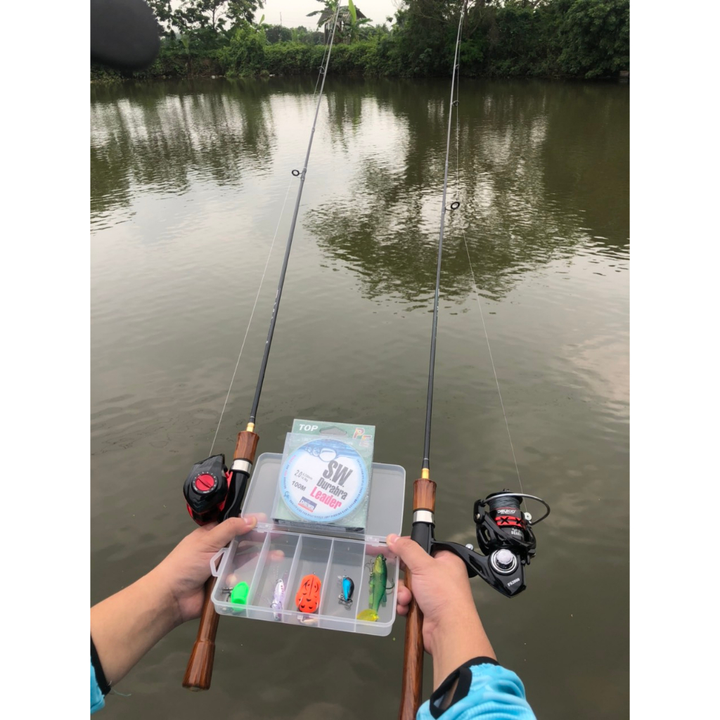 Bộ cần câu máy Lure UL + máy câu cá kim loại ( quà tặng )