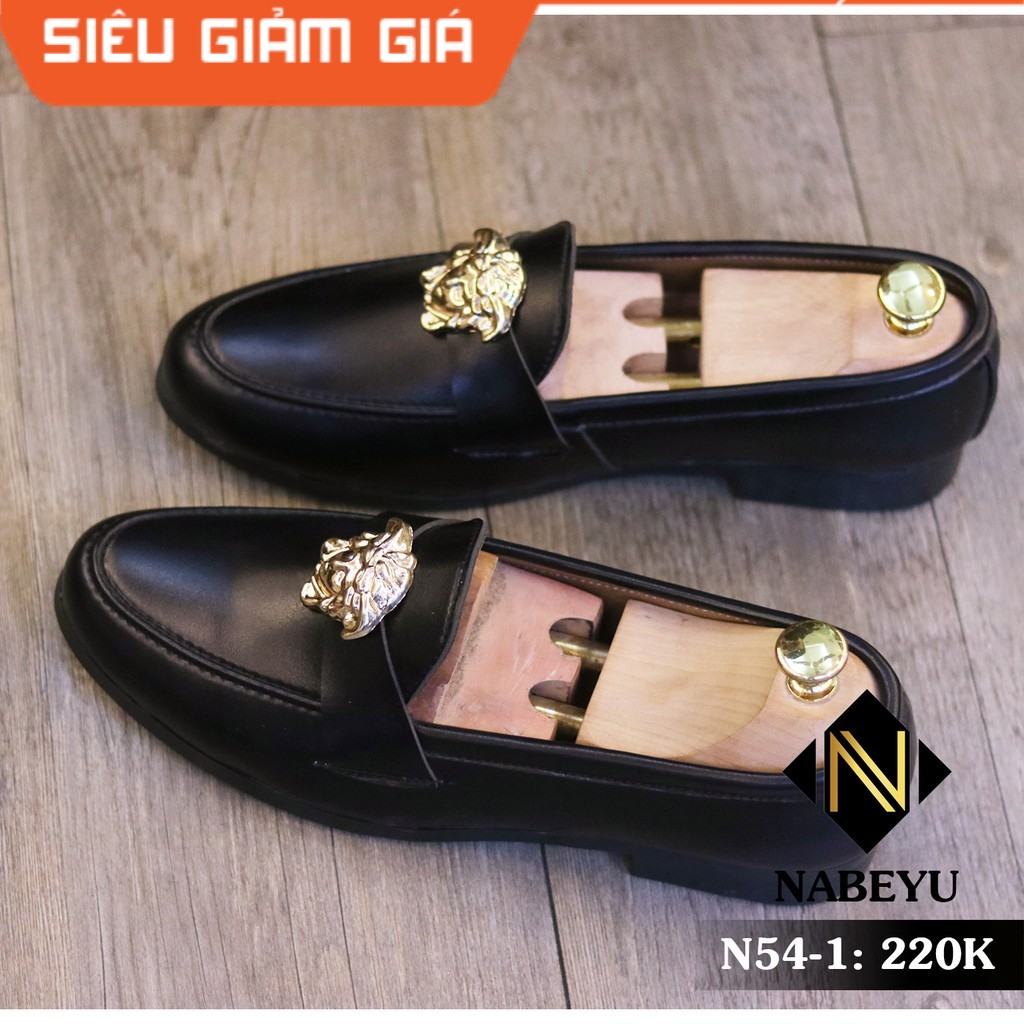 Giầy tây nam hàn quốc giá rẻ sang trọng lịch lãm logo VS vàng