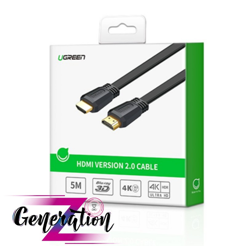 Cáp Hdmi 2.0 dẹt Flat Cable Màu Đen Ugreen Dài 1.5M - 5M