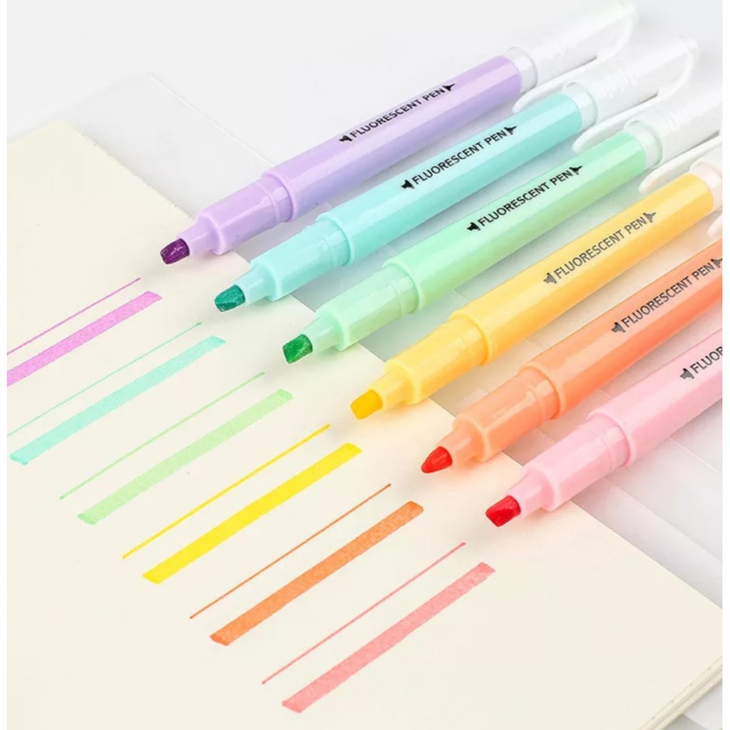 [HCM]Bút Dạ Quang Pastel New Fluorescent 6 Màu No.818 (1 cây)