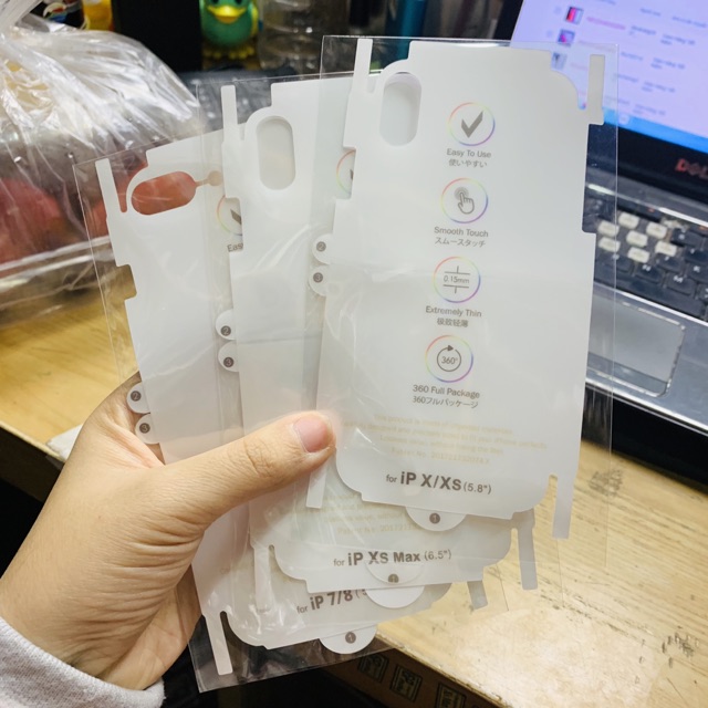 DÁN LƯNG PPF IPHONE Full màn lưng và viền iphone X XR XS max