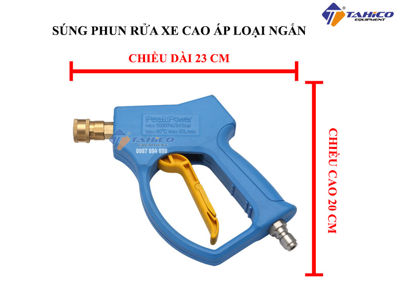 Súng phun rửa xe cao áp loại ngắn