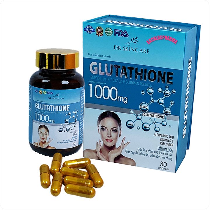 Viên Uống Trắng Da Collagen Glutathion 1000mg dưỡng trắng toàn thân
