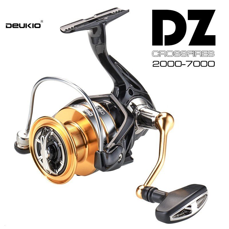 Máy câu cá Deukio Crossfires DZ cao cấp tải lớn size từ 2000-7000 câu lục câu lure và lăng xê