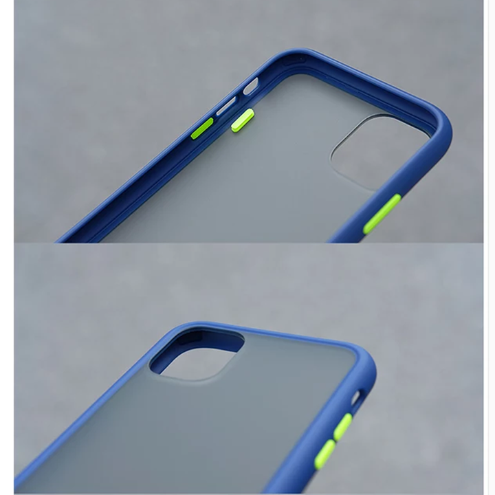 [TẶNG KÍNH CƯỜNG LỰC FULL MÀN] Ốp lưng iPhone viền nhựa dẻo chống sốc, lưng mờ [MÀU XANH LAM] / Ốp lưng ip6s Plus, iPhone 7 Plus, iPhone 8 Plus, iPhone XS Max, iPhone XR siêu bền / Case iPhone 11 Pro Max