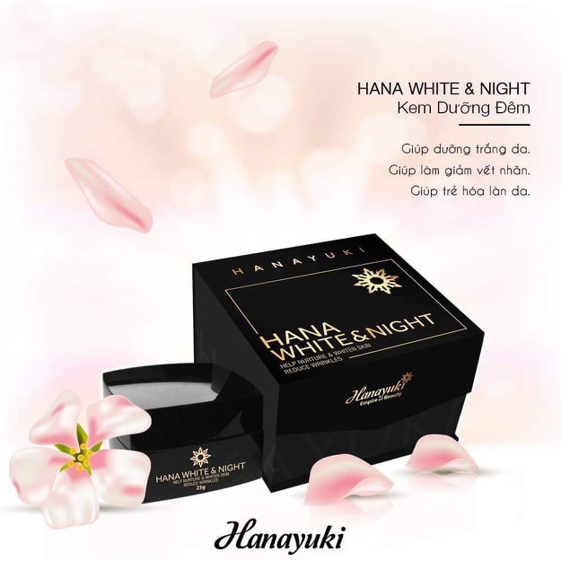 kem dưỡng trắng da ban đêm Hanayuki