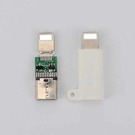 Đầu chuyển đổi từ USB Type C sang Lightning (Móc chống rơi - Đen)