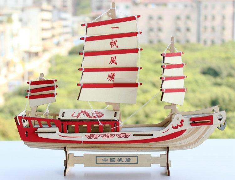 Đồ chơi lắp ráp gỗ 3D Mô hình Thuyền buồm Plan Sailing Laser