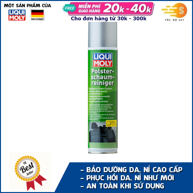 Chai xịt bọt vệ sinh ghế da, nỉ hương chanh Liqui Moly 1539