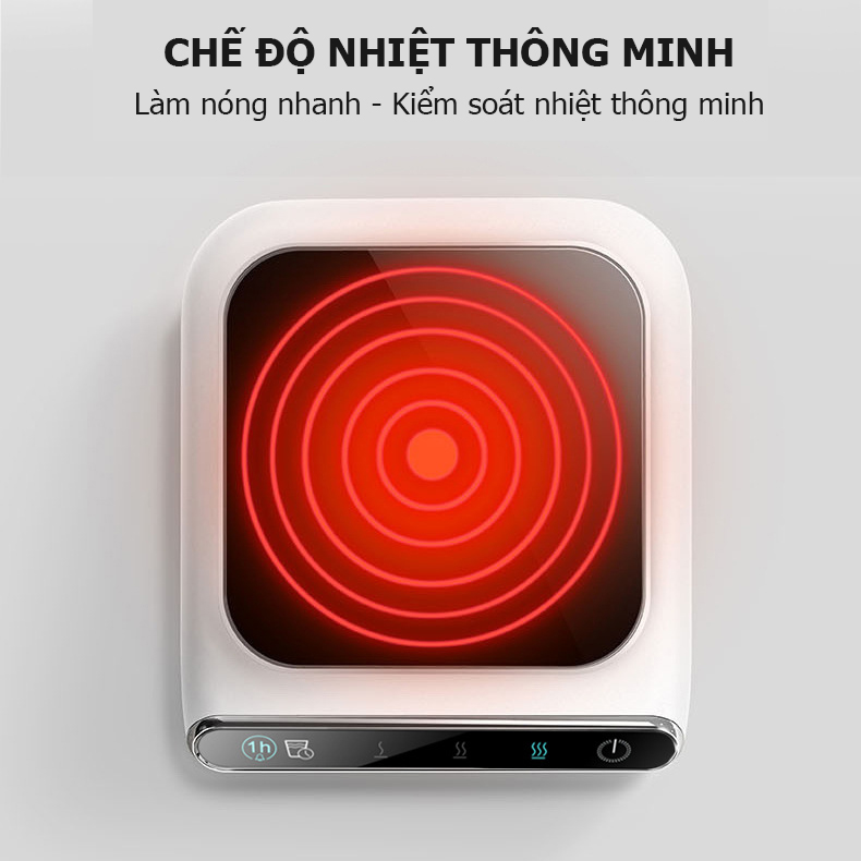 Đế hâm nóng đồ uống thông minh Mẫu đế làm nóng và giữ nhiệt được nhiều loại cốc hộp nhựa hộp giấy Chế độ hẹn giờ thông minh Tự động ngắt khi hết đồ uống Tốc độ làm nóng rất chậm chỉ có thể giữ nhiệt độ không