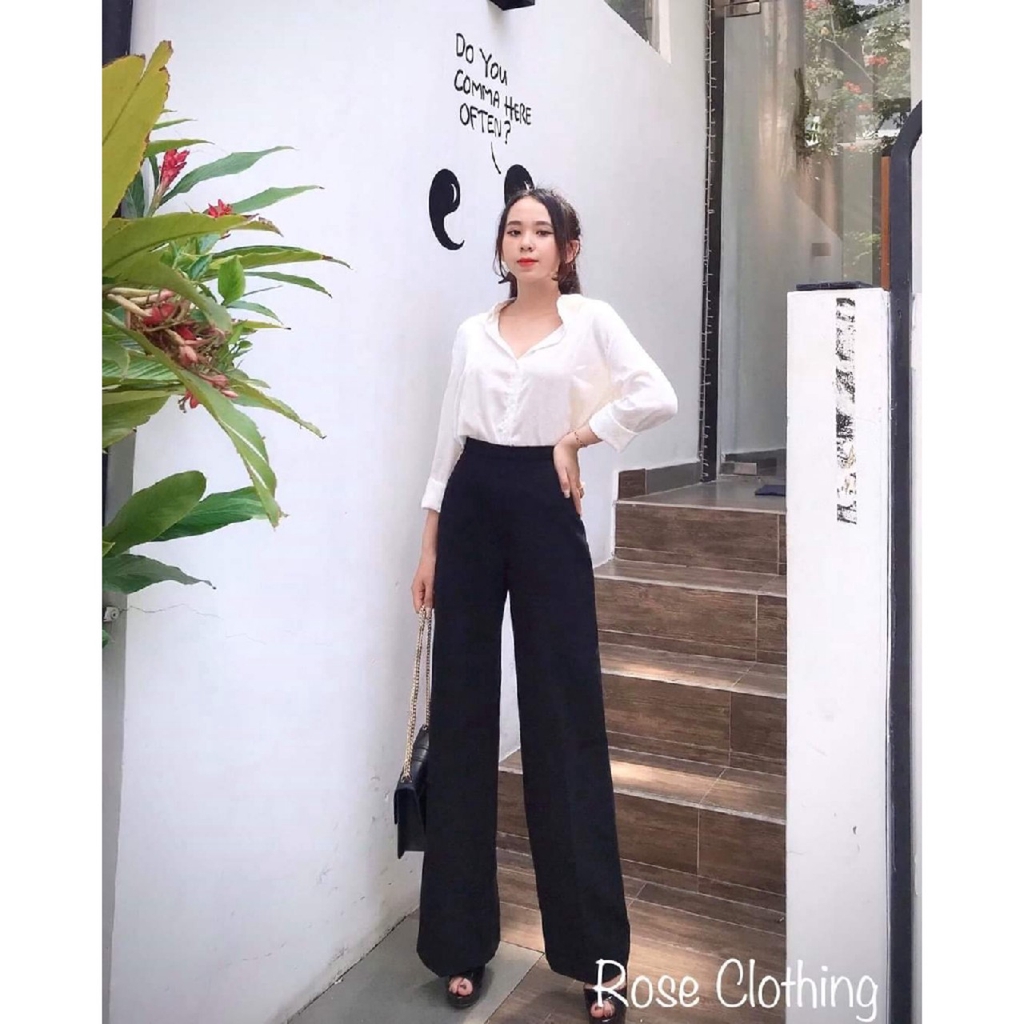 Quần Ống Suông Khóa Sườn Dài 100cm Q030 - 247StoreFashion