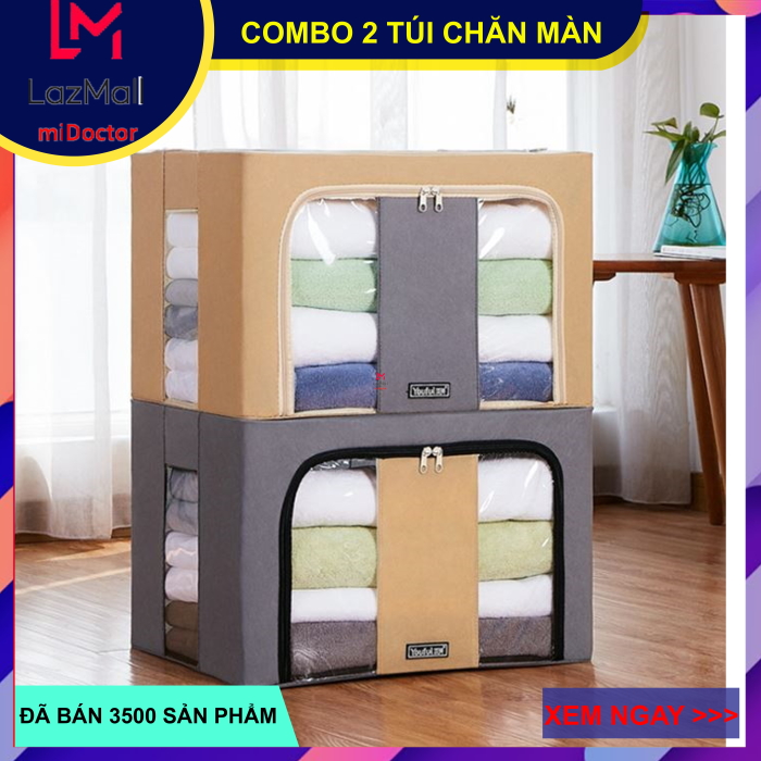 >> BÁO GIÁ BỘ 2 TÚI ĐỰNG CHĂN MÀN CÓ CHỌN MÀU – COMBO 2 TÚI VẢI QUẦN ÁO KHUNG SẮT GẤP GỌN CAO CẤP AMALIFE | Shopee Lazada Sendo Tiki mới nhất 132 Combo 2 Túi Đựng Chăn Màn Khung Sắt Cao Cấp Chính Hãng miDoctor - 2 Túi Đựng Chăn Màn Khung Thép, Quần Áo Gấp Gọn