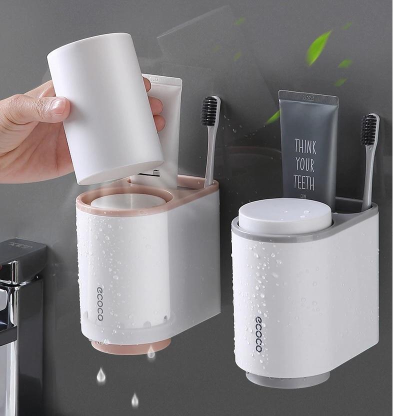 Bộ giá đựng bàn chải kèm 2 ly đánh răng ECC1905