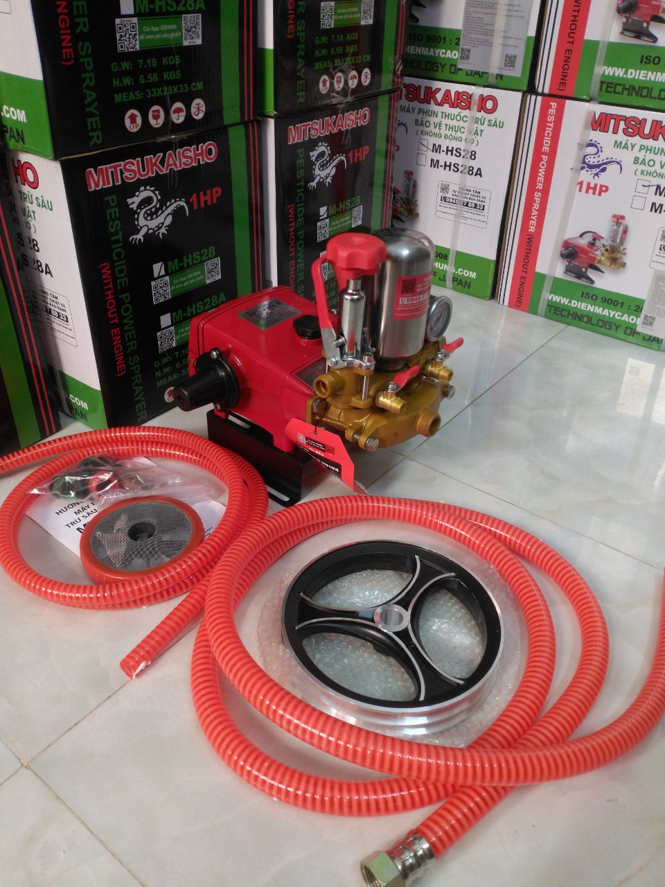 [HCM]Đầu Phun Xịt Áp Lực 1Hp Mitsukaisho M-HS28 ( xịt rửa xe, sân vườn, phun thuốc cây trồng...)