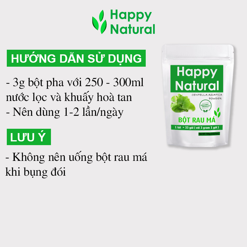 Bột Rau Má Happy Natural Sấy Lạnh 100g