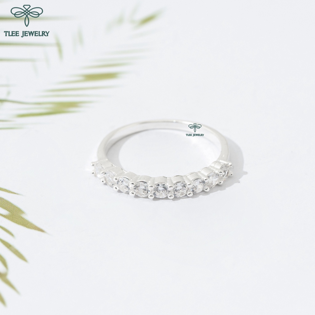 Nhẫn bạc nữ TLEE đính đá một hàng cao cấp TleeJewelry A0225