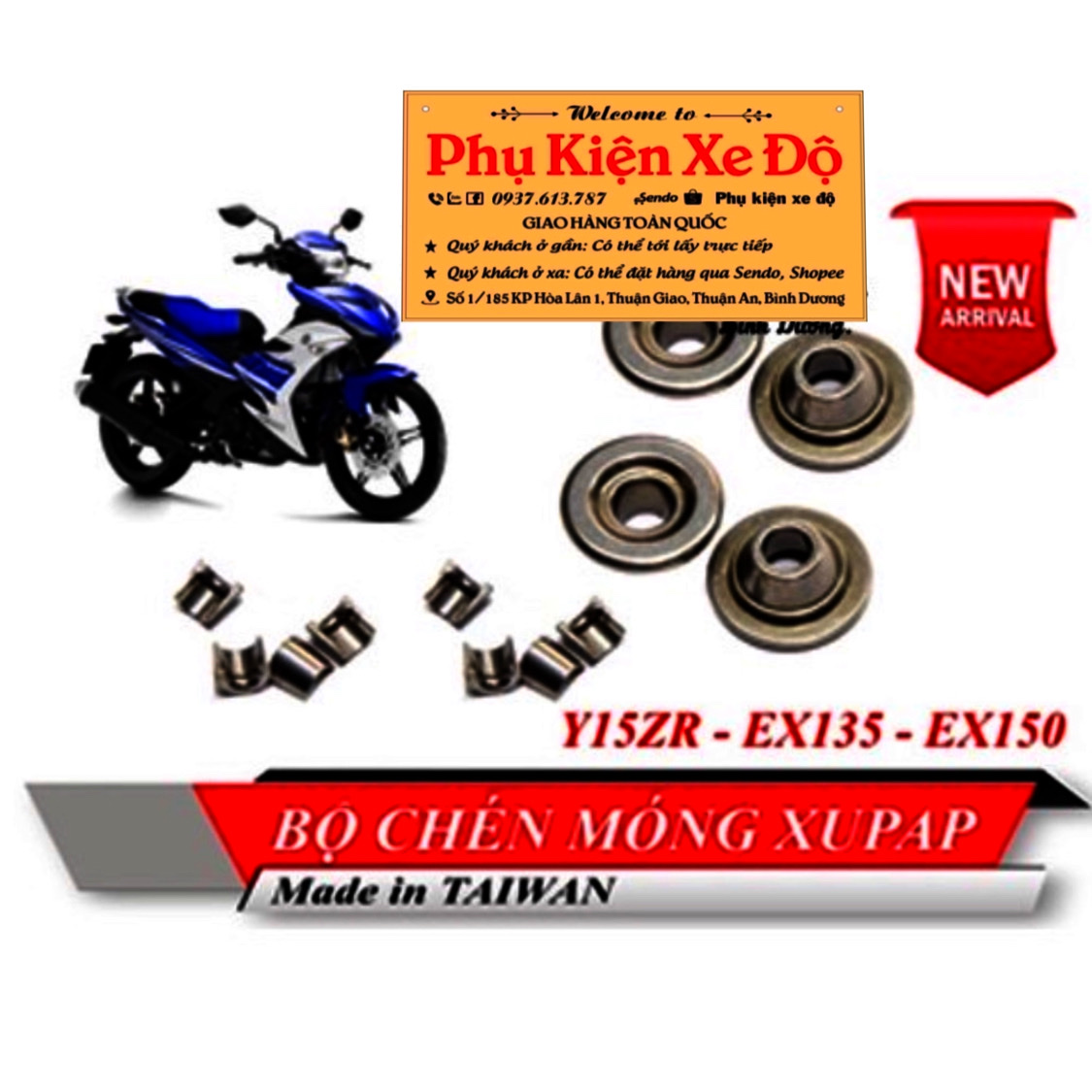 Bộ chén móng xupap titanium AllOY Y15ZR /ex135 /ex150