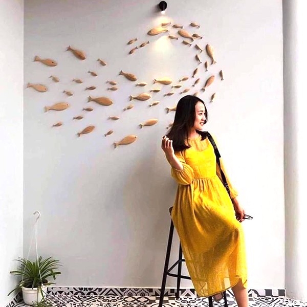 Cá gỗ trang trí handmade (Wooden fish for decoration)