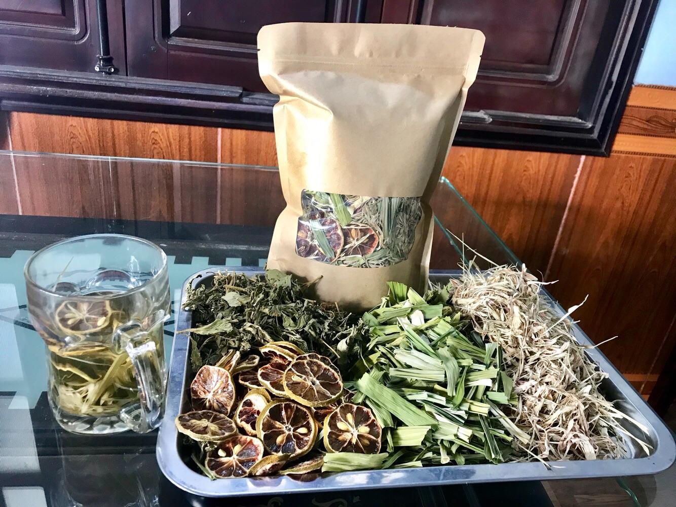 Trà chanh sả, lá dứa, cỏ ngọt